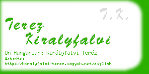 terez kiralyfalvi business card